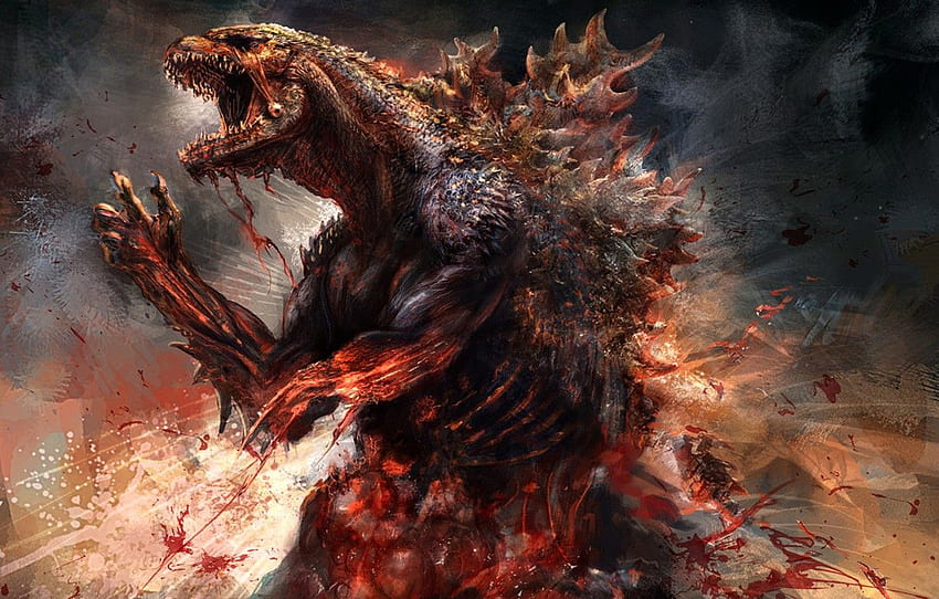 Blood, monster, Godzilla, Godzilla for , section фантастика, Space ...