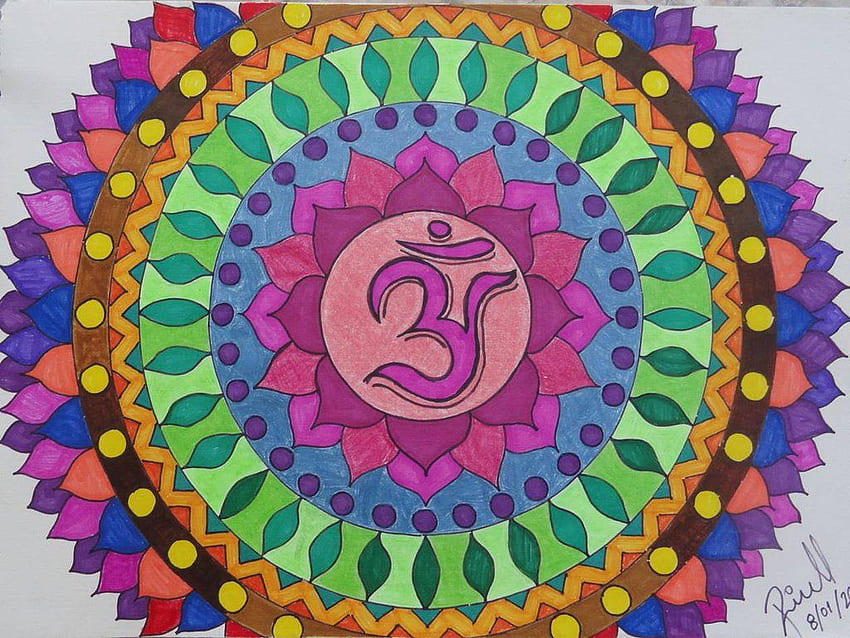 Mandala, Om Mandala HD wallpaper