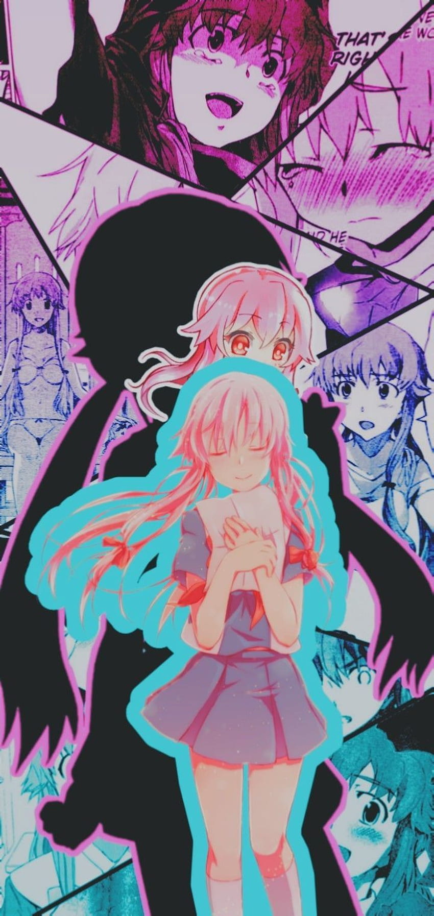 Edición de Gasai Yuno. Yandere manga, Anime, Yuno gasai, Mirai Nikki fondo de pantalla del teléfono