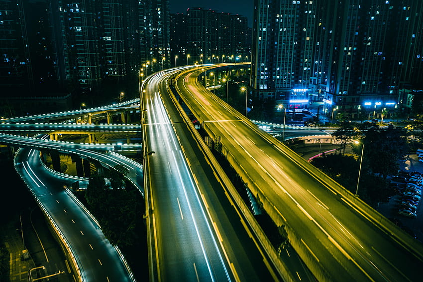 Cities, Night, Road, Long Exposure HD wallpaper | Pxfuel