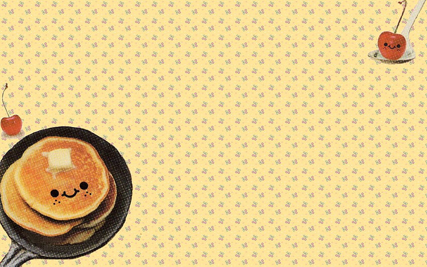 팬케이크 배경. 팬케이크, 귀여운 아침 식사 HD 월페이퍼