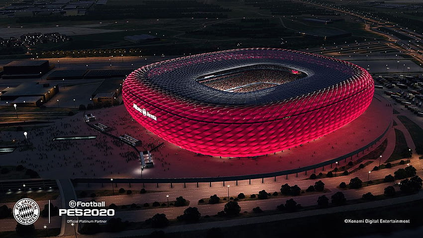 Allianz Arena — PES 2020 Wszystkie stadiony — Pro Evolution Soccer 2020 eFootball Database, Alianz Arena Tapeta HD