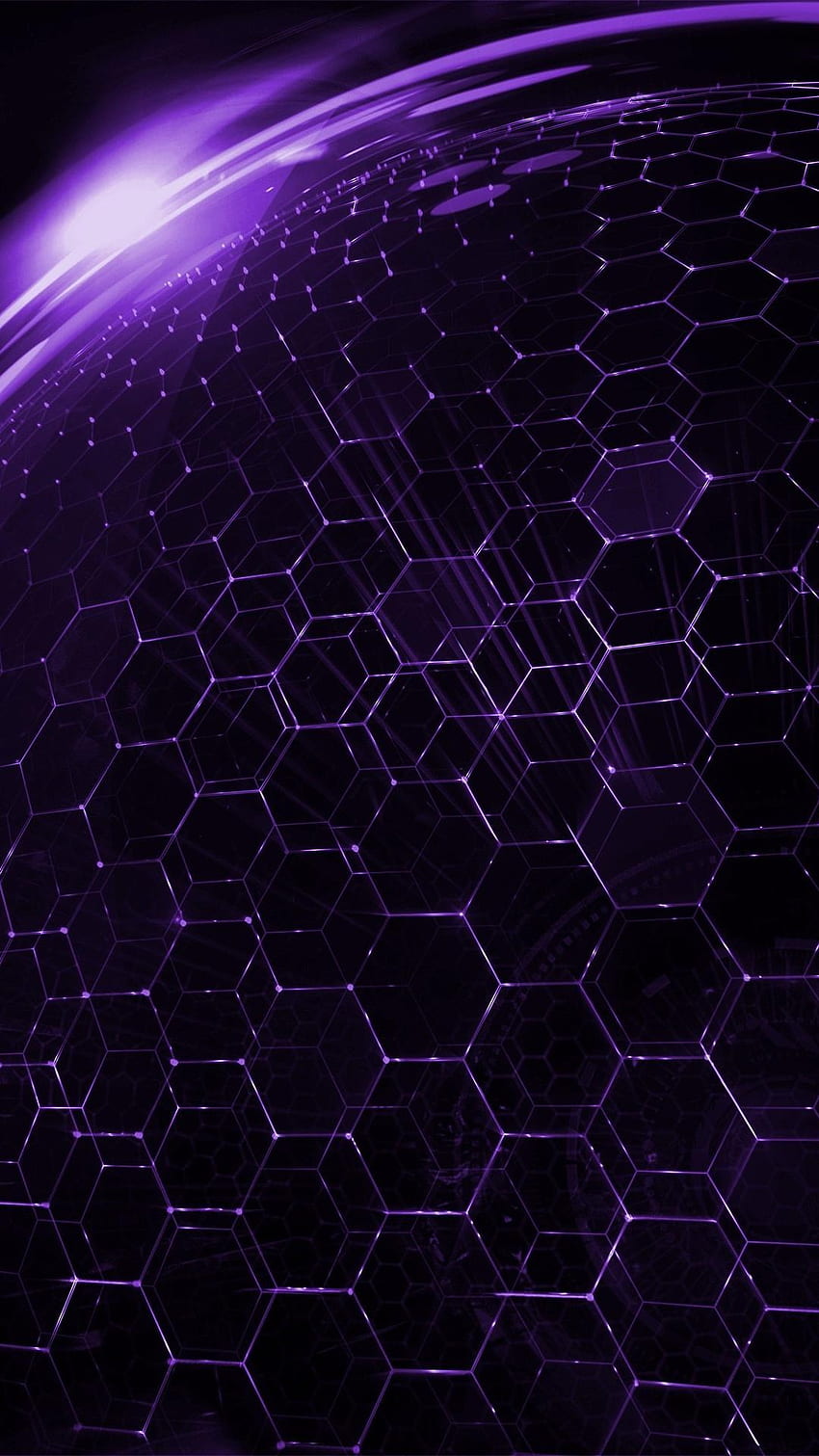Purple Hexagon HD phone wallpaper