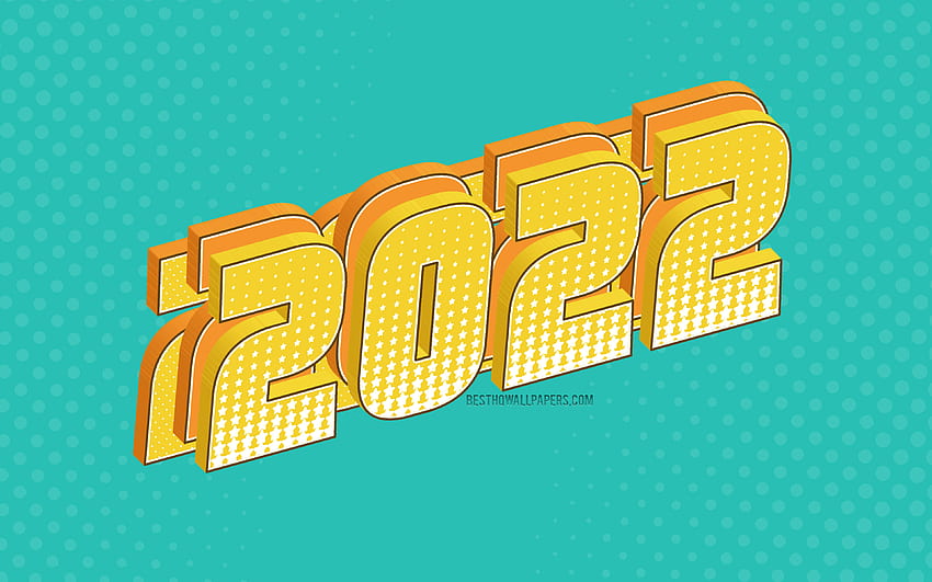2022 New Year, , green retro background, Happy New Year 2022, retro art, 2022 concepts, Green 2022 retro background, New 2022 Year HD wallpaper