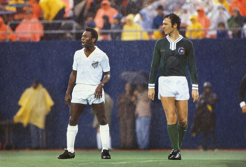 Pele & Franz Beckenbauer Cosmos 1977. Sfondo HD