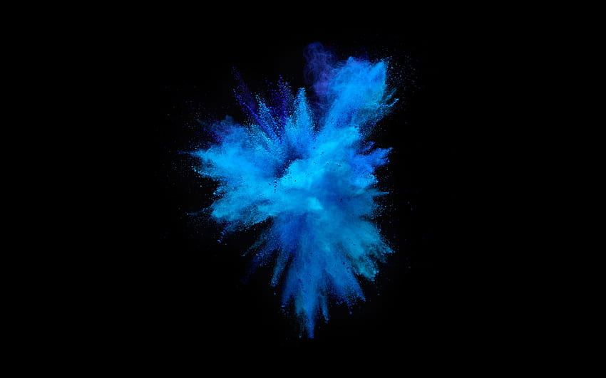 Explosión azul azul, Explosión, Explosión de polvo fondo de pantalla