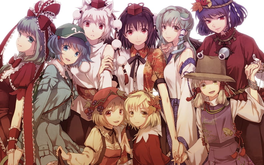 Touhou, anime, gals, pretty HD wallpaper