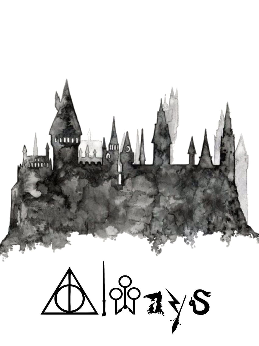Making a drawing of Harry potter's Hogwarts school - YouTube