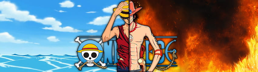 One Piece: Luffy And Ace: многостенен, One Piece двоен монитор HD тапет