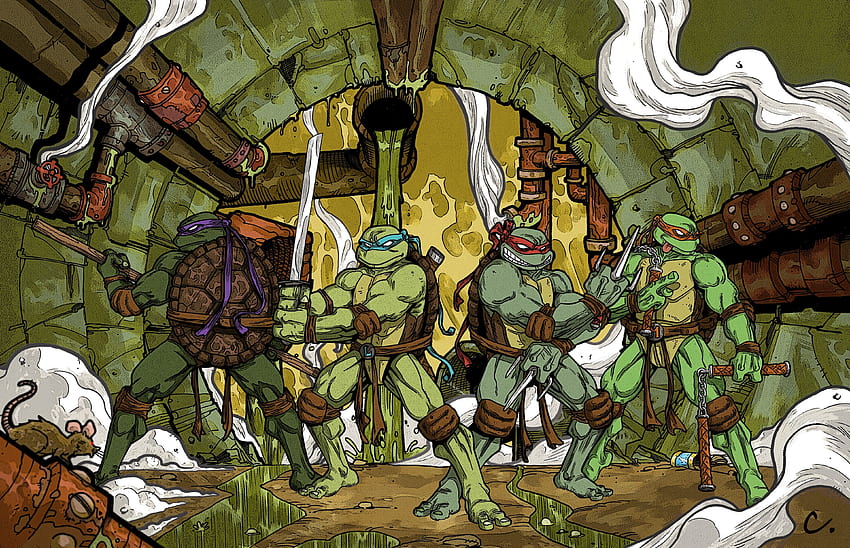 Teenage Mutant Ninja Turtles Comic, Classic Ninja Turtles HD wallpaper
