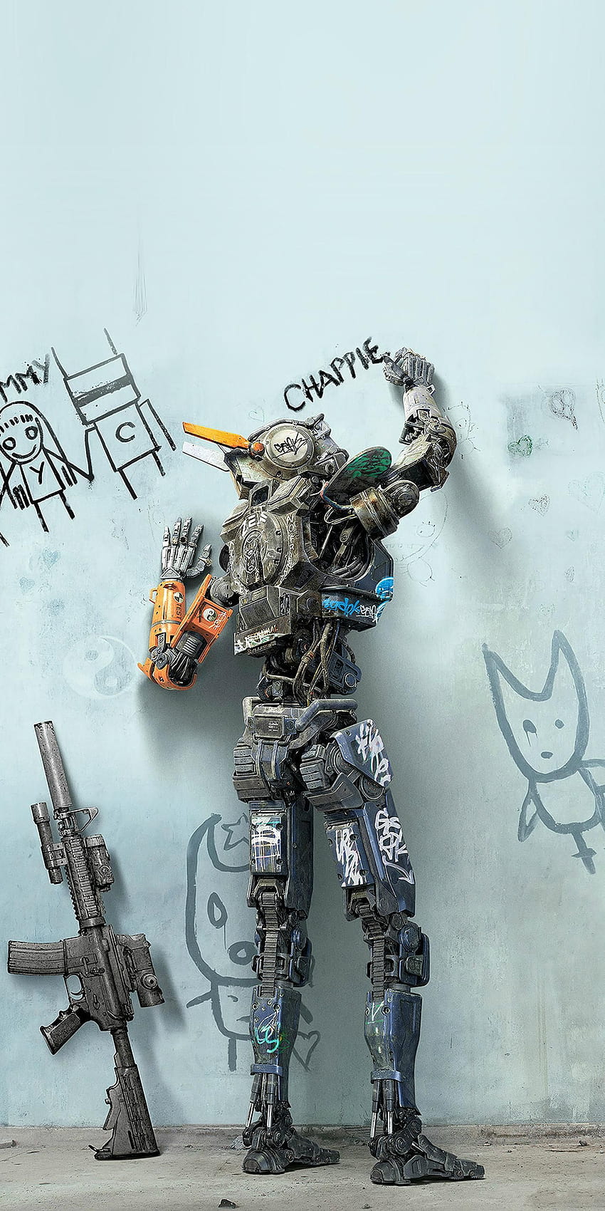 Chappie Intelligent. Robot art, Art iphone, Graffiti HD phone wallpaper