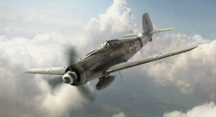 비행 항공기 비행기 전쟁 공중전 ww2 독일 항공기 fw 190 HD 월페이퍼
