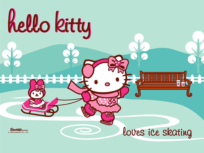 Hallo Kitty Winter, Hallo Kitty Weihnachten HD-Hintergrundbild