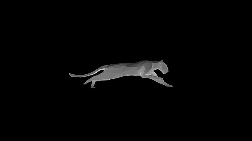 Running Puma Black Illust Art Minimal, Cool Puma HD wallpaper