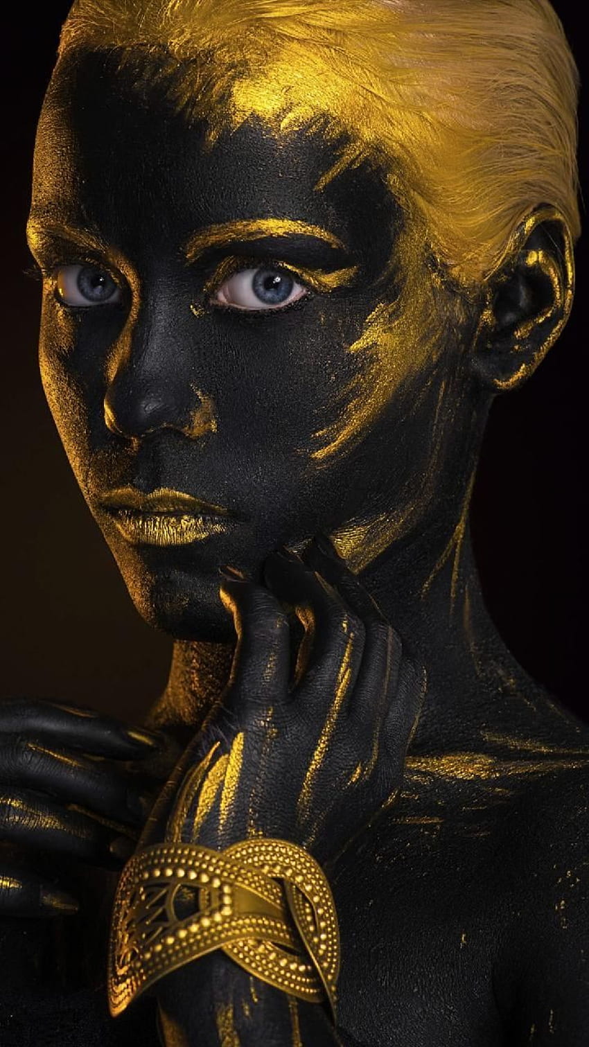 Golden girl by georgekev - 2e now. Browse millions of popular black . African art paintings, Golden girl, Female art HD phone wallpaper