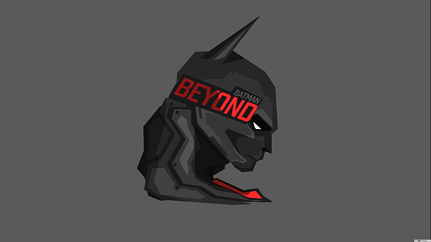 DC Comics Batman Beyond in gray minimalist HD wallpaper