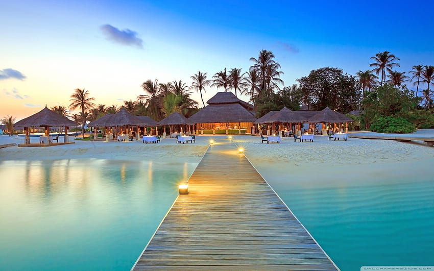 Malediwy, wyspa, malediwy, kurort, plaża Tapeta HD