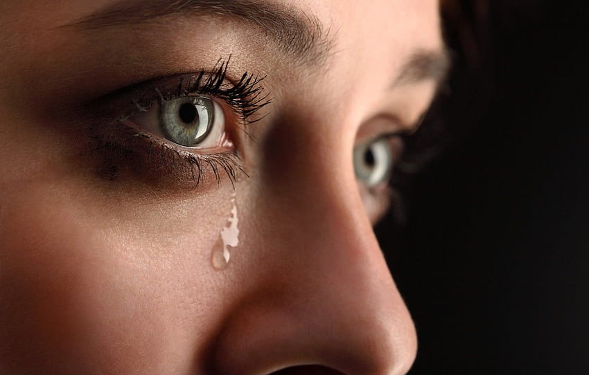 woman, eyes, tears, crying for , section макро - , Tears HD wallpaper