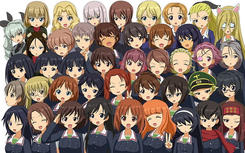Kızlar ve Panzer Karakterleri, Seifuku, Kızlar ve Panzer, Anime Gençler, Anime Kızları, Anime HD duvar kağıdı