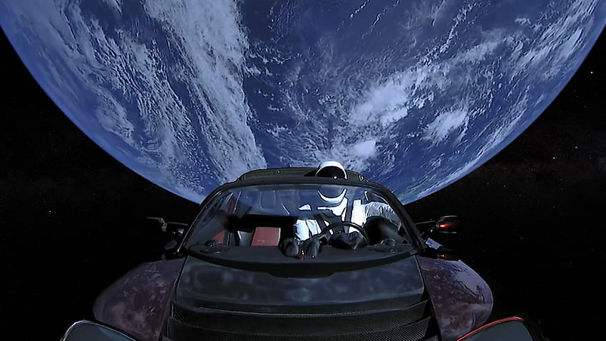 Elon Musk's $100K Roadster He Sent, Tesla Starman HD wallpaper