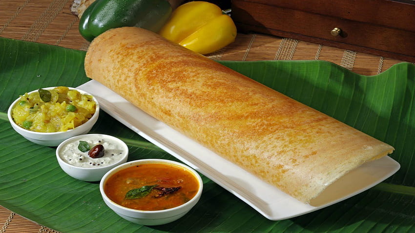 Masala Dosa - Ricette dell'India meridionale,. Ricette di cibo indiano, cibo dell'India meridionale, Dosa Sfondo HD
