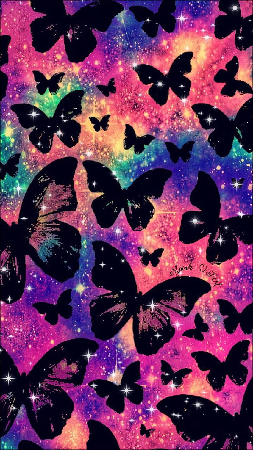 Simpatica Farfalla Glitter per iPhone - Novocom.top, Farfalla Glitter Rosa Sfondo del telefono HD