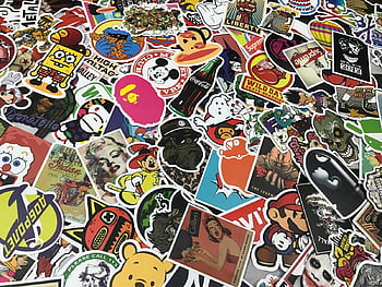 Brand Sticker 251 Piece Cool Sticker Set Vinyl Sticker Bomb Graffiti  Waterproof Vinyl Sticker Bomb Supreme for Skateboard Laptop Suitcase  Motorcycle Macbook Teenager Bicycle Car Mobile Phone PS5 : :  Automotive