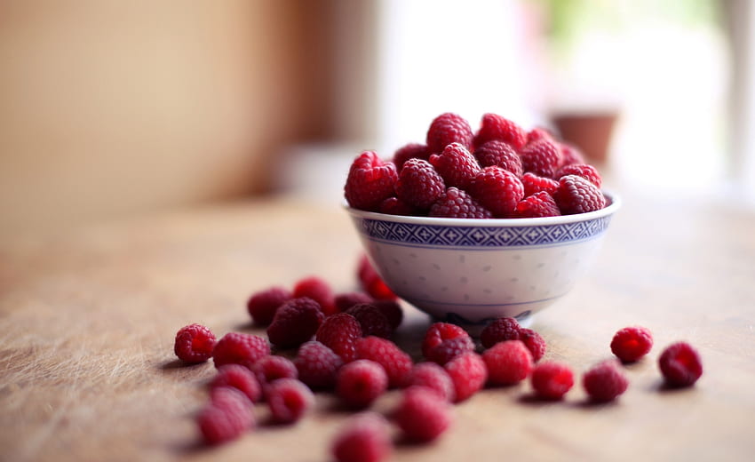 Food, Raspberry, Berry, Plate HD wallpaper