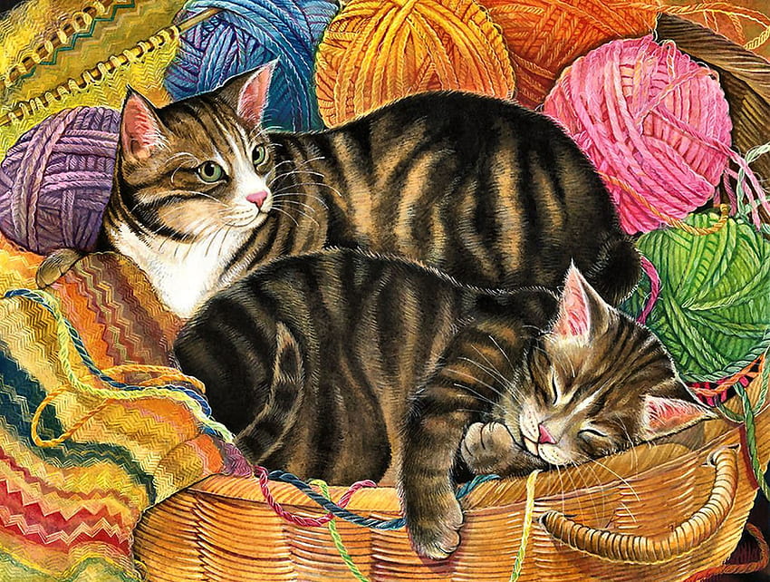 Kucing Tepat di Rumah F, hewan, seni, kucing, kucing, cantik, karya seni, layar lebar, lukisan, hewan peliharaan Wallpaper HD