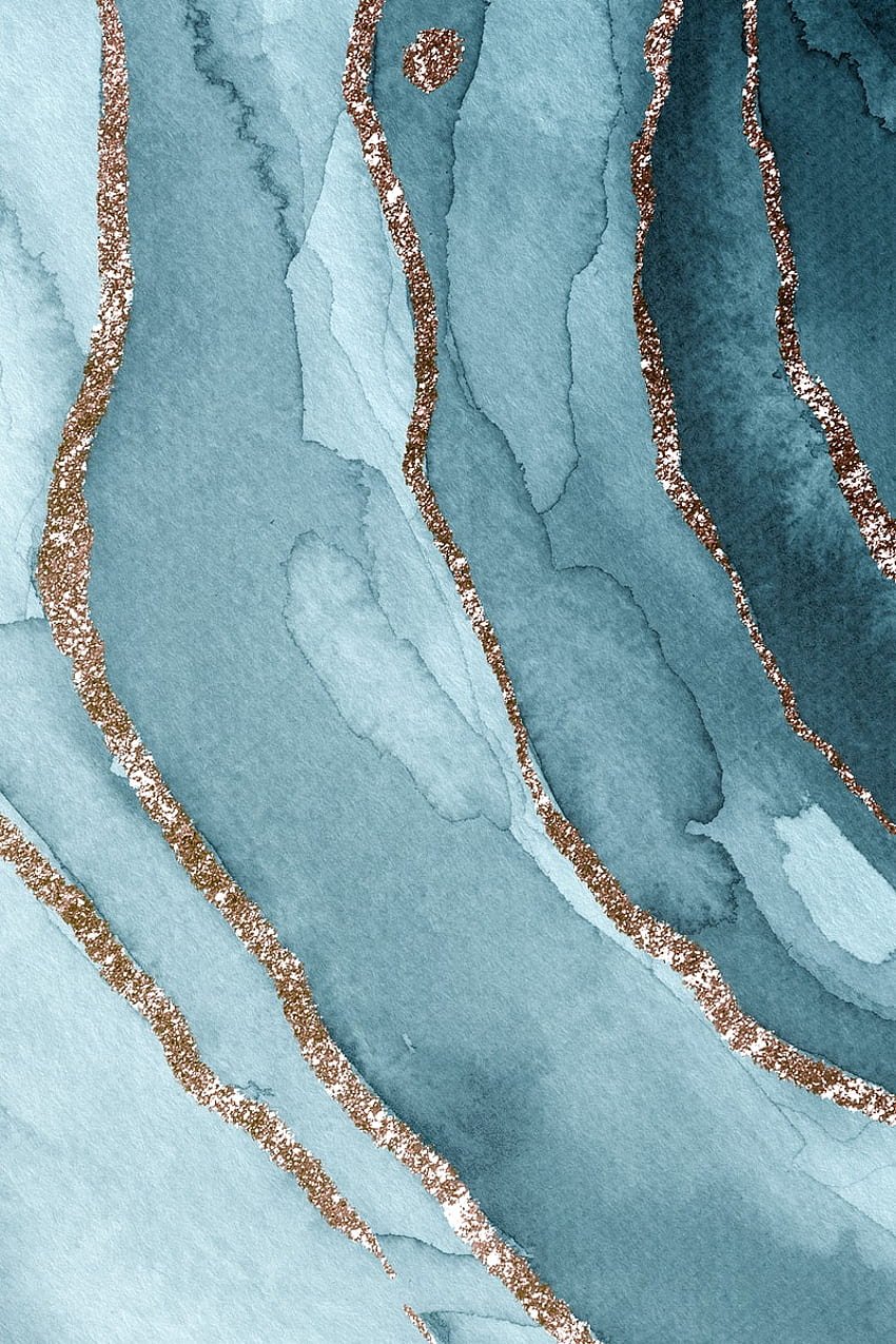 Teal Marble Gold . , PNG Stickers, & Background HD phone wallpaper