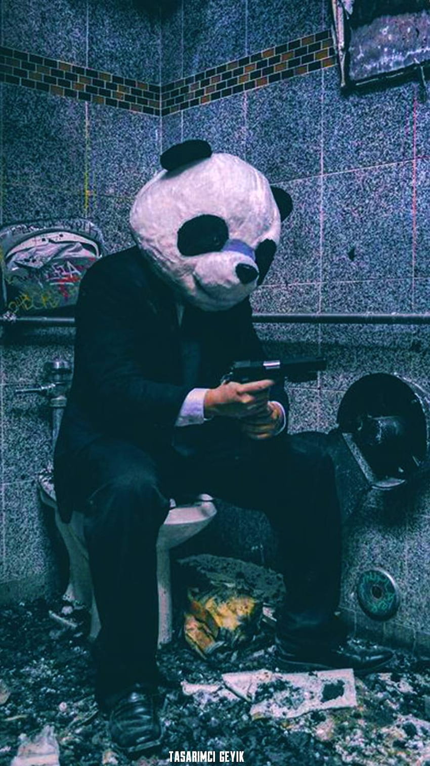 Panda con pistolas, Panda gángster fondo de pantalla del teléfono