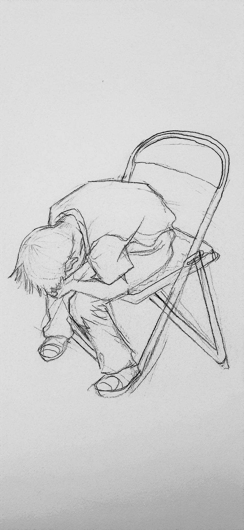 Shinji dans le fauteuil, evangelion, ikari_shinji, dessin, manga, anime Fond d'écran de téléphone HD