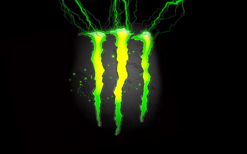 impresionante logotipo de energía monstruo