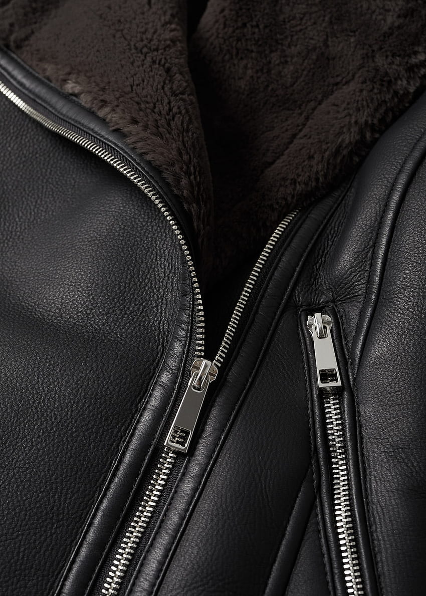 Faux fur biker jacket - Women, Leather Jacket HD phone wallpaper