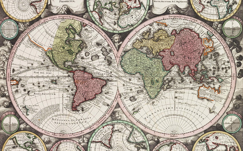 Mapa del mundo retro, atlas antiguo, mapa de la Tierra, mapa del mundo antiguo, mapa de continentes, mapa retro, conceptos de mapas del mundo, geografía con resolución. Alta calidad fondo de pantalla
