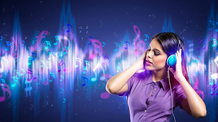 Music Girl, Listen to Music HD wallpaper