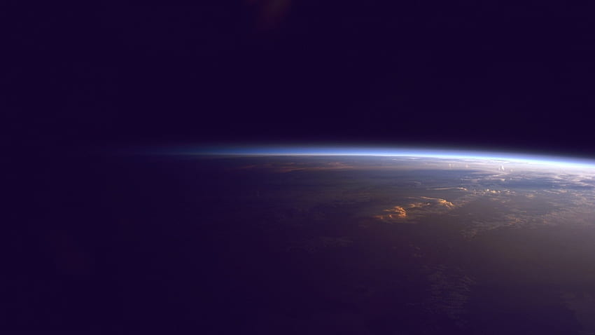 Earth Horizon from Outer Space HD wallpaper
