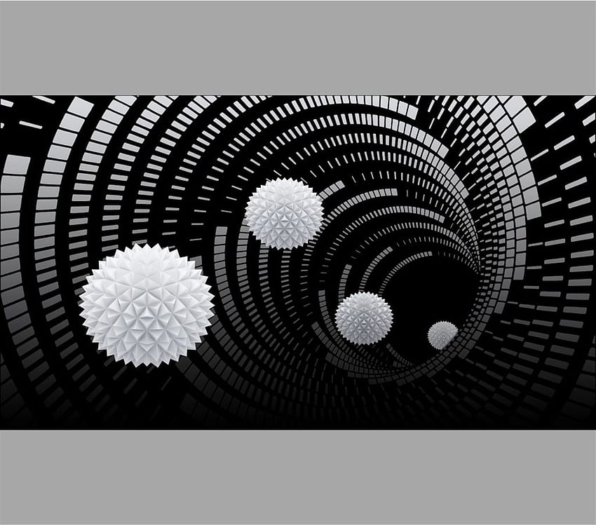 Circles In Geometric Black Tunnel - The Memory Walls. Customized . Personalized Canvas Print. Portrait Art, 3D Geometric Circle HD wallpaper