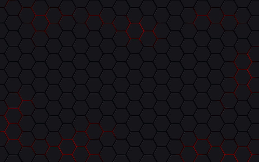 Red Honeycomb, Black Honeycomb HD wallpaper