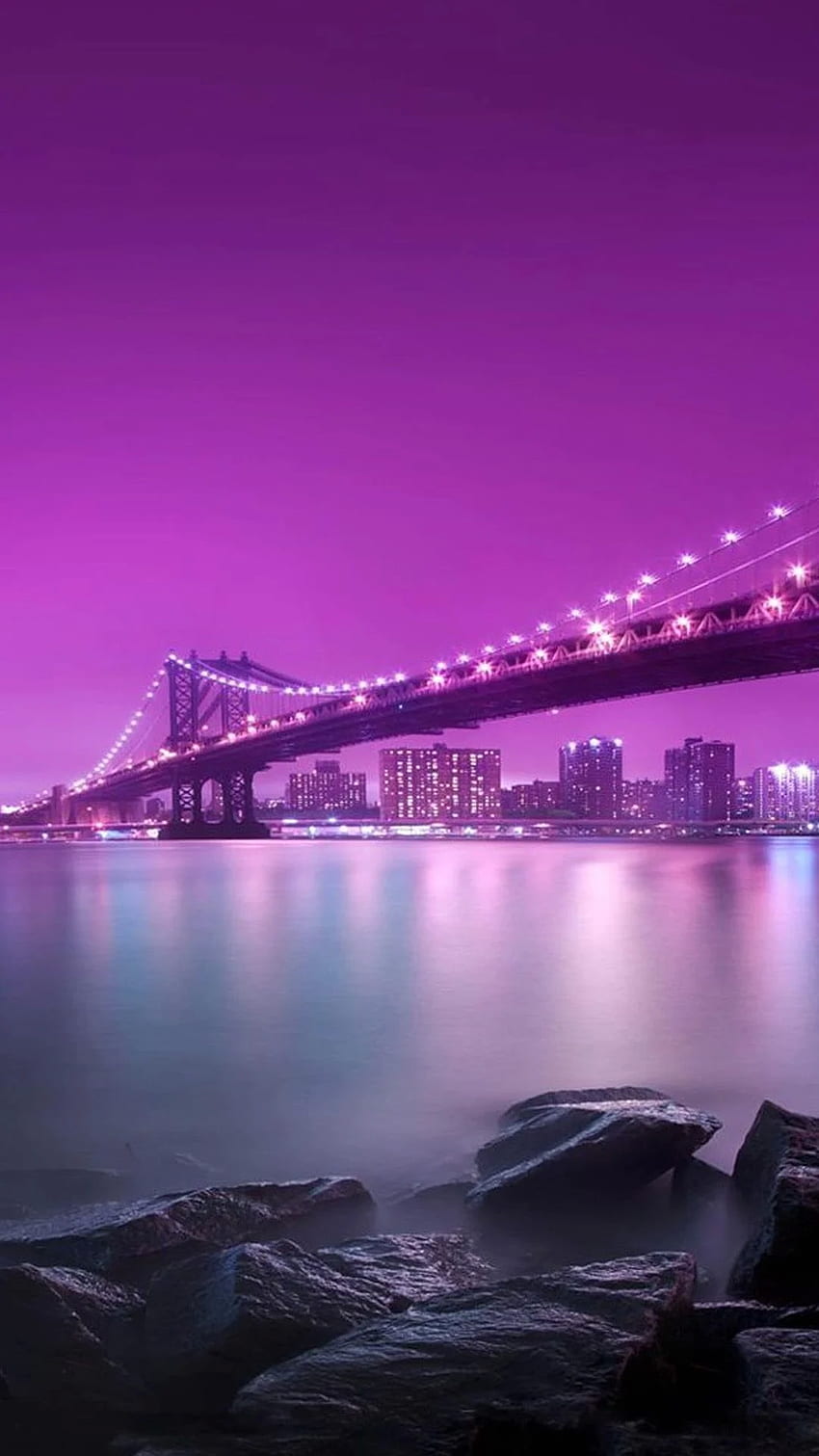 Purple City at Night. phone , iPhone 6 plus HD phone wallpaper