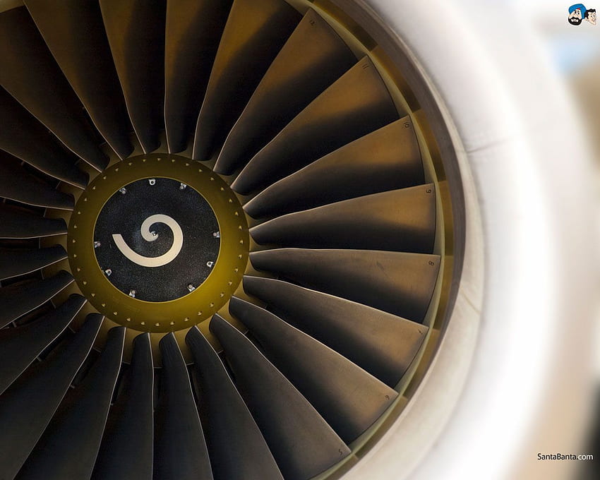 Jet-Engine-Turbine HD-Hintergrundbild