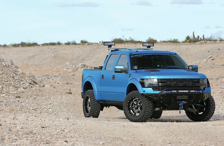 2013-Ford-F-150-Raptor, Truck, Blue, Raptor, 2013 HD wallpaper