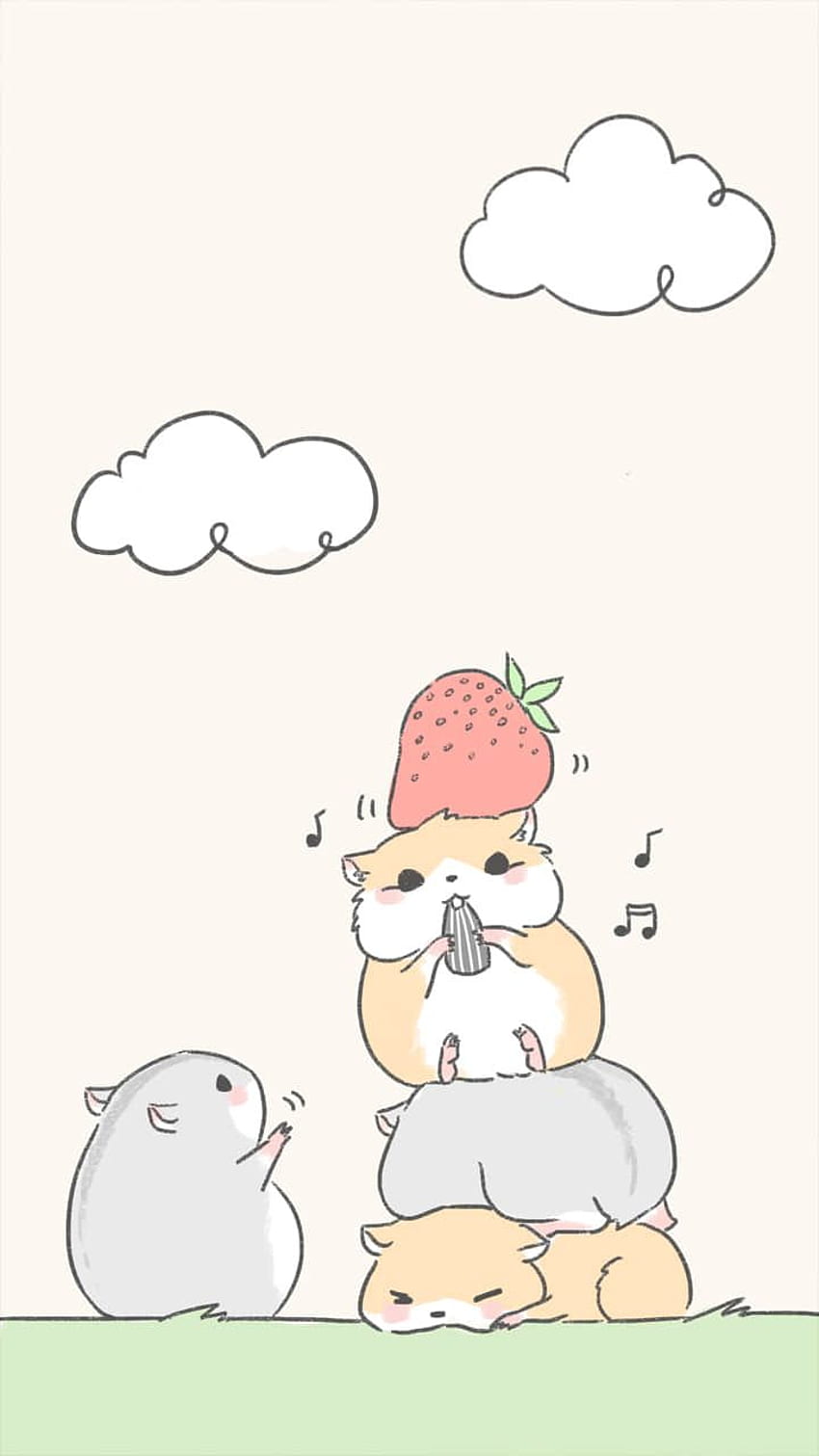 Sketch Hamster. Cute cartoon , Hamster cartoon, Cute doodle art HD phone wallpaper