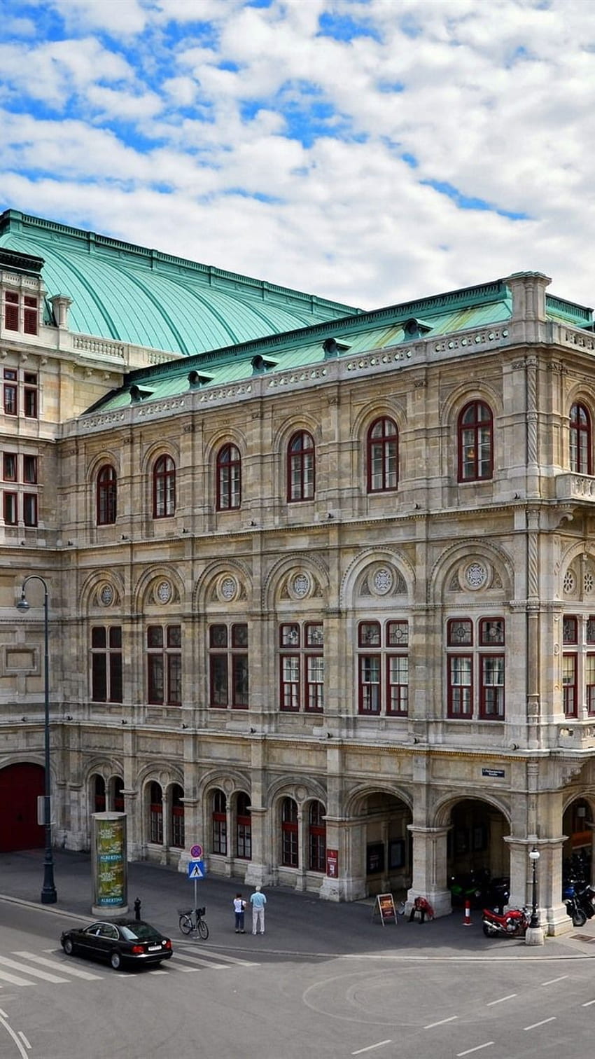 Avusturya, Viyana Opera Binası, şehir, sokak iPhone 8, Viyana Kışı HD telefon duvar kağıdı