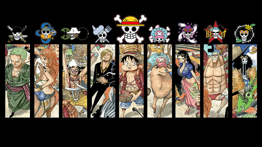 One Piece, Tripulação do Chapéu de Palha papel de parede HD