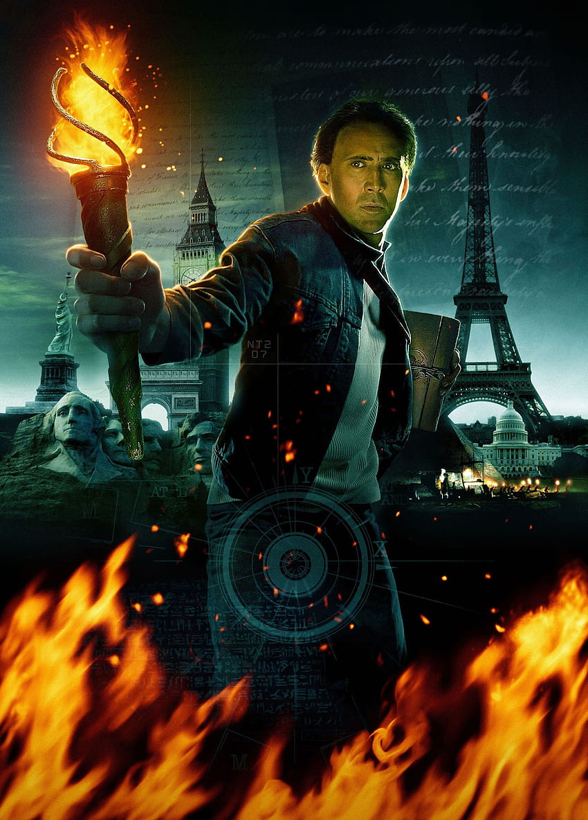 Cinema, People, Actors, Fire, Men, Nicolas Cage, National Treasure HD phone wallpaper
