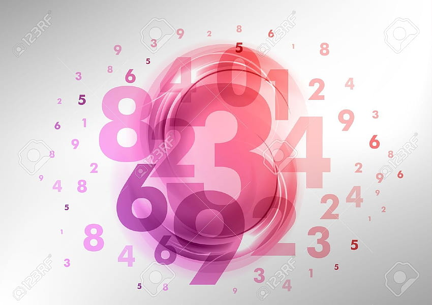 Mathematics - Numbers Pink And Purple - - teahub.io, Abstract Number HD wallpaper