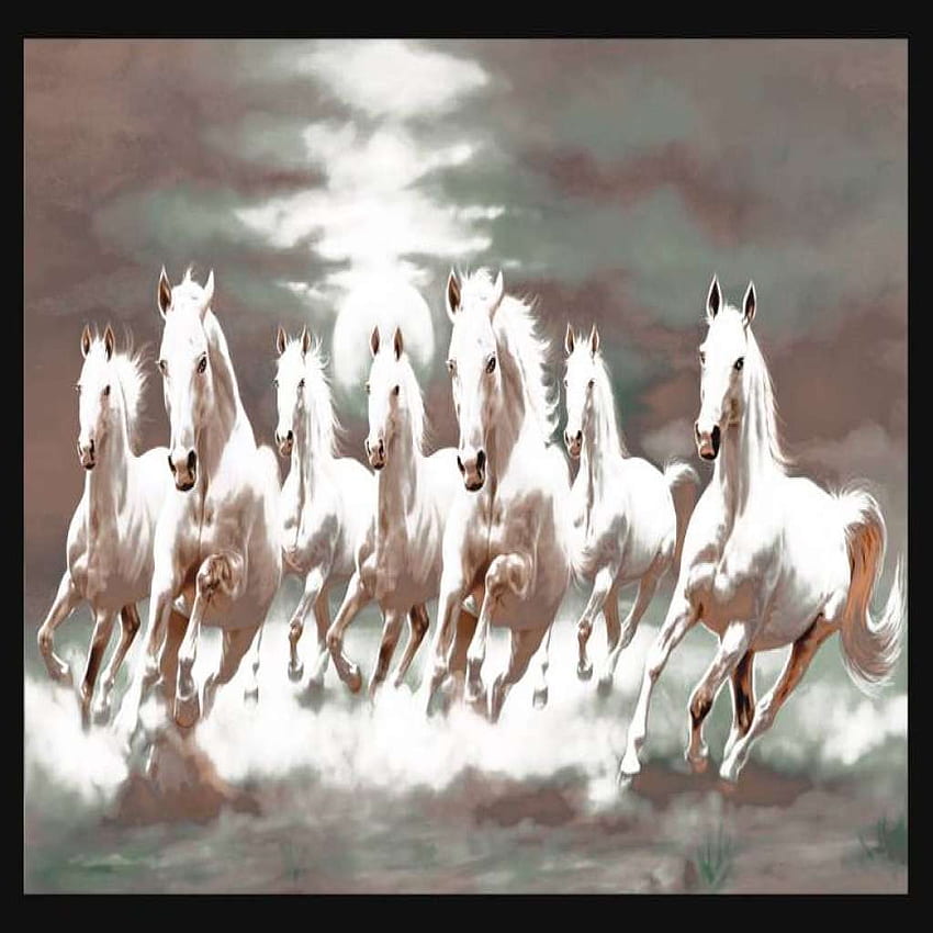 Seven Horses - 7つの白い馬 - HD電話の壁紙