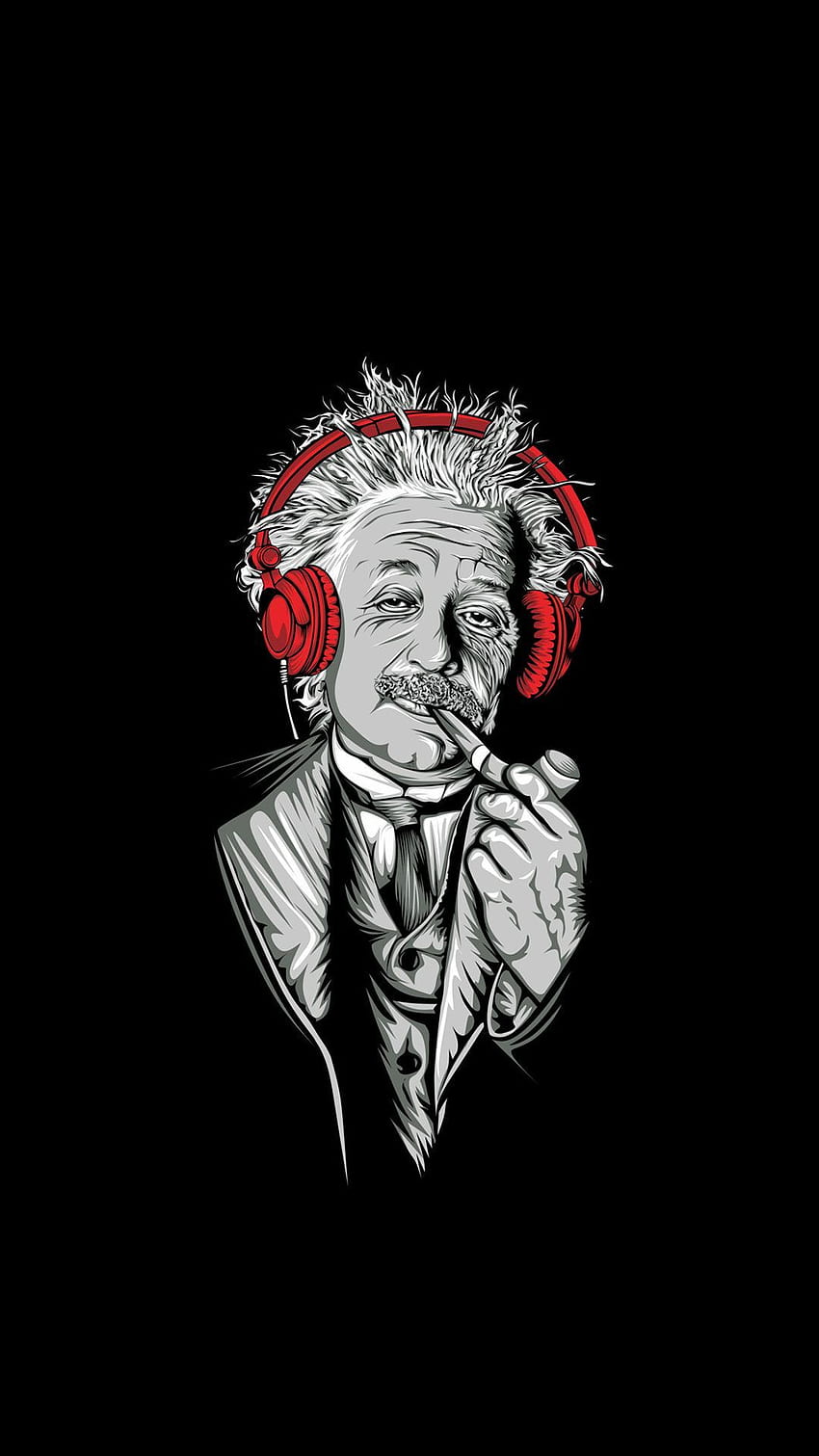 Einstein with Beats. Black phone , Graffiti , Art, Einstein Cartoon HD phone wallpaper