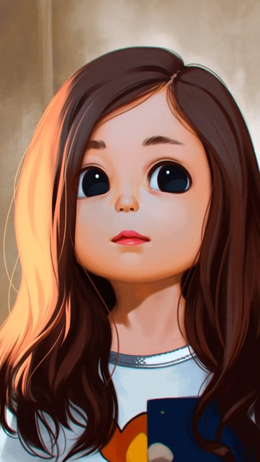 Jolie fille de bande dessinée, jolie fille Fond d'écran de téléphone HD